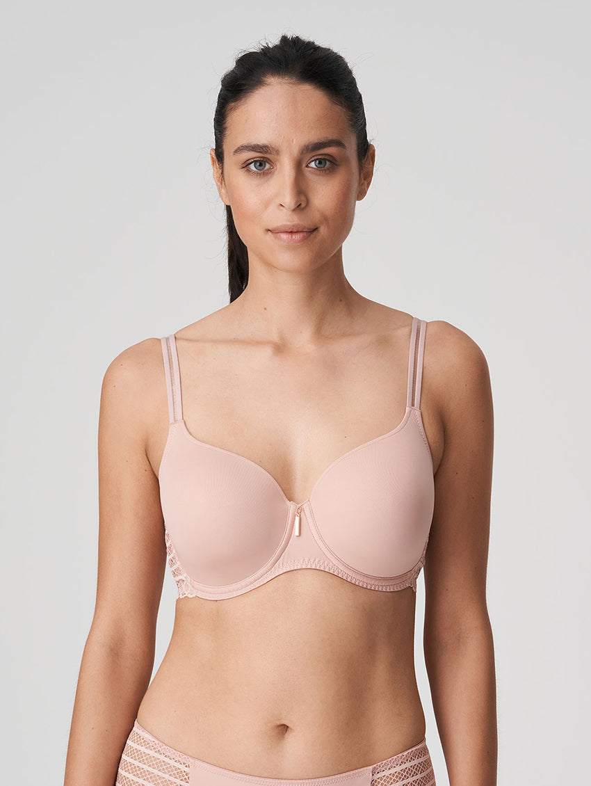 Curvey Couture Pearl Lotus Embroidered Underwire Bra - 1113 (40F, Bombshell  Nude)