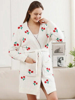 Comfy Lux Short Cherry Robe