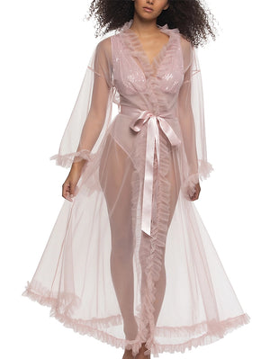 Jezebel Veil Tulle Ruffle Robe