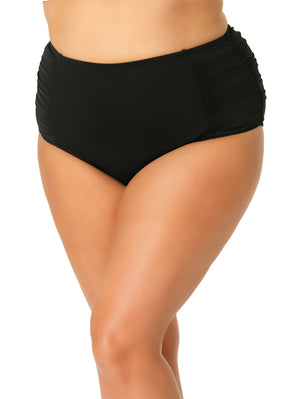 Anne Cole High Waist Tummy Control Plus Size Bikini Brief