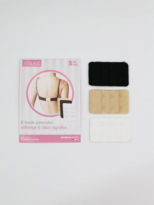 3 Hook-Bra Extenders In black, Bras Accessories