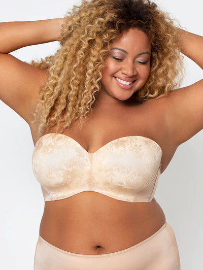 Best Deal for YINE Women Strapless Bra Plus Size 32-46 B/C/D/DD/E/F/G