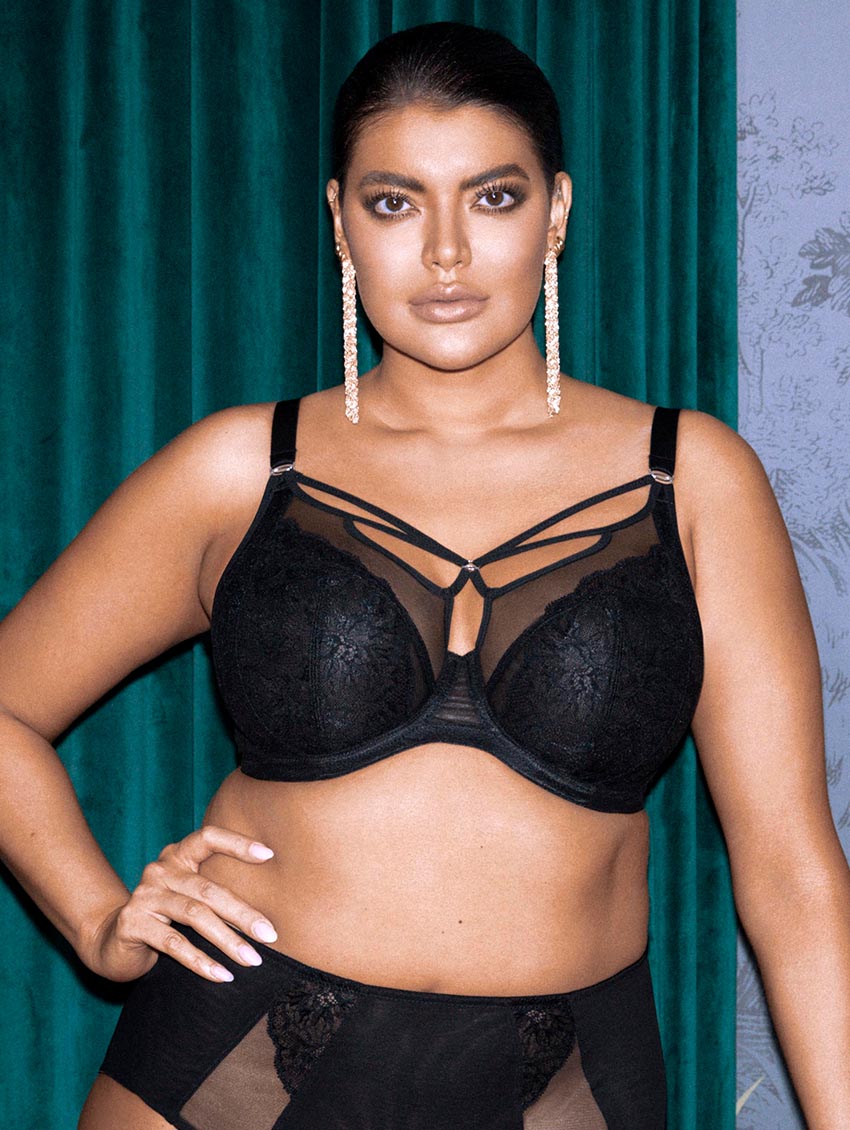 Elomi Brianna UW Strappy Plunge Bra EL8080 Very Pink UK Sizes E-K NWT