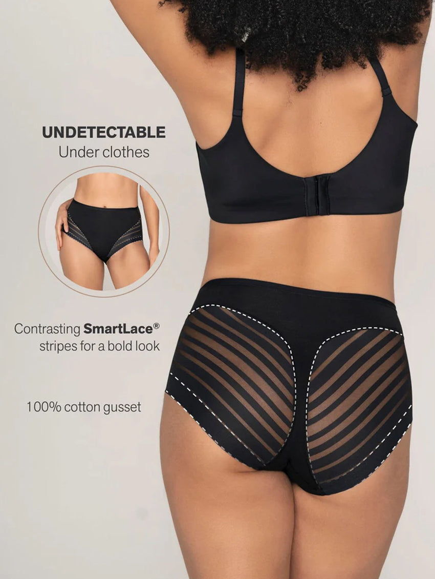 Leonisa Lace Stripe Undetectable Clasic Shaper Panty - Uplift