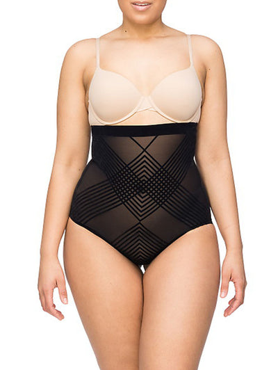 Nancy Ganz Bamboo Essentials Waisted Brief - Black - Curvy Bras